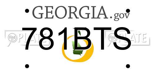 781BTS Georgia License Plate