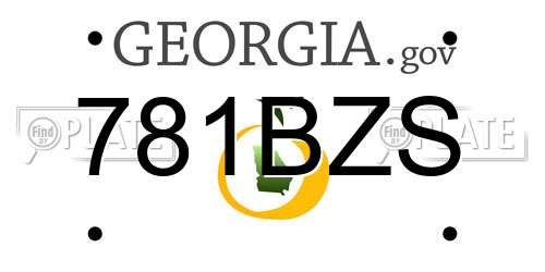 781BZS Georgia License Plate