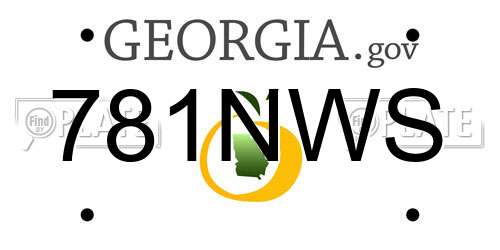781NWS Georgia License Plate