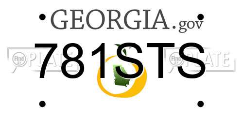 781STS Georgia License Plate