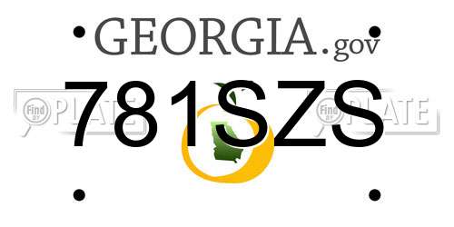 781SZS Georgia License Plate