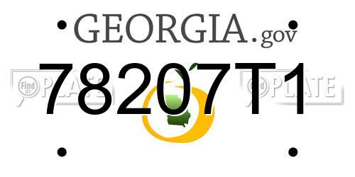 78207T1 Georgia License Plate