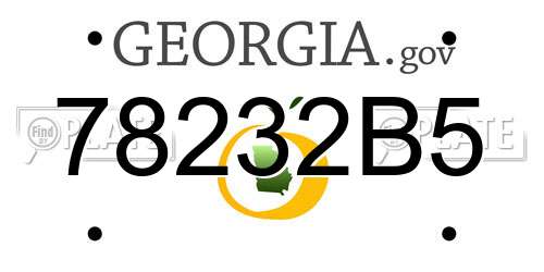 78232B5 Georgia License Plate