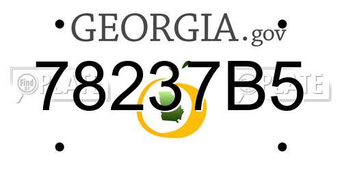 78237B5 Georgia License Plate