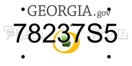 78237S5 Georgia License Plate