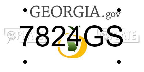 7824GS Georgia License Plate
