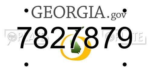 7827879 Georgia License Plate