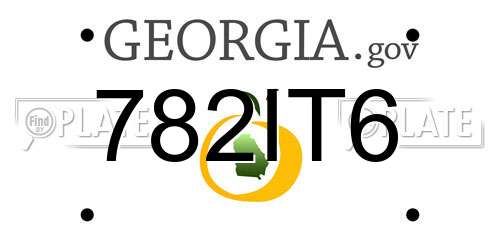 782IT6 Georgia License Plate