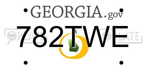782TWE Georgia License Plate