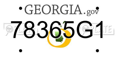 78365G1 Georgia License Plate
