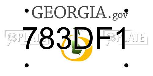783DF1 Georgia License Plate