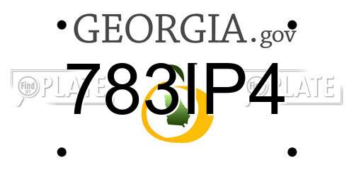 783IP4 Georgia License Plate