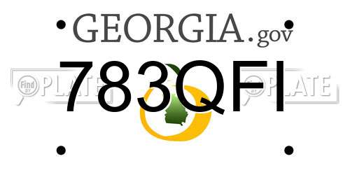 783QFI Georgia License Plate