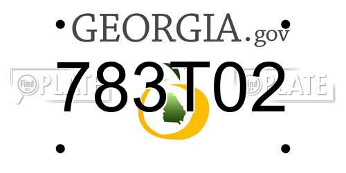 783T02 Georgia License Plate