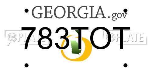 783TOT Georgia License Plate