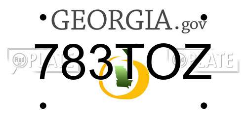 783TOZ Georgia License Plate
