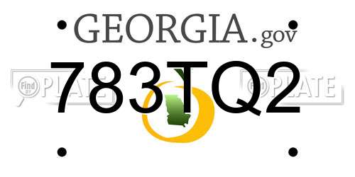 783TQ2 Georgia License Plate