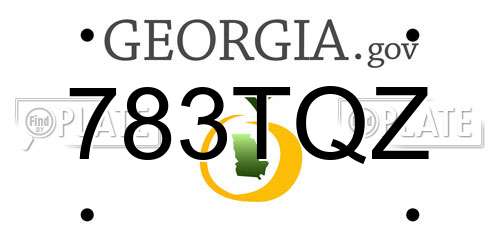 783TQZ Georgia License Plate