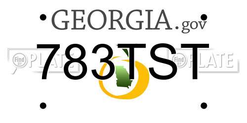 783TST Georgia License Plate