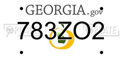 783ZO2 Georgia License Plate