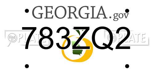 783ZQ2 Georgia License Plate