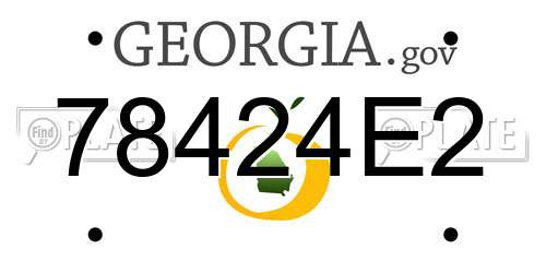 78424E2 Georgia License Plate