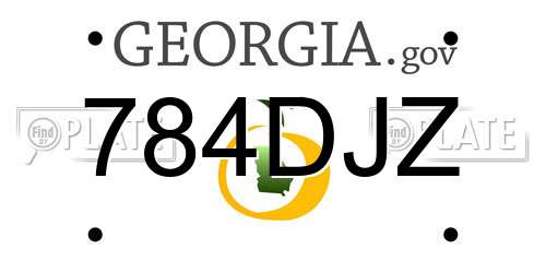 784DJZ Georgia License Plate