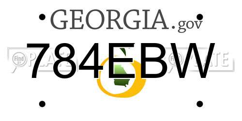 784EBW Georgia License Plate