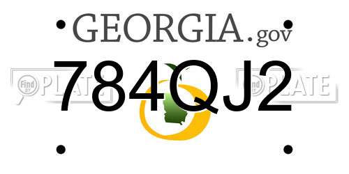 784QJ2 Georgia License Plate