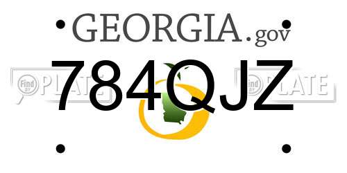 784QJZ Georgia License Plate