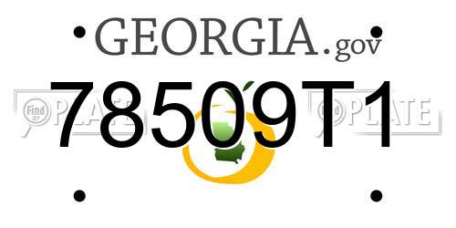 78509T1 Georgia License Plate