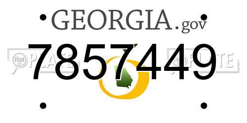 7857449 Georgia License Plate