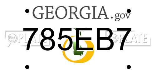 785EB7 Georgia License Plate
