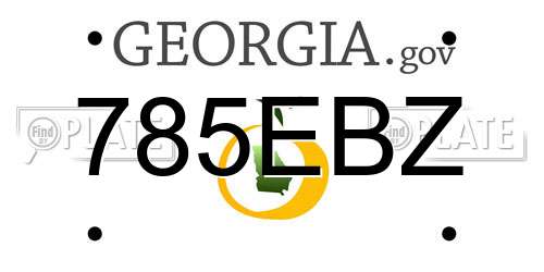 785EBZ Georgia License Plate