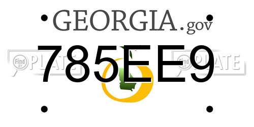 785EE9 Georgia License Plate