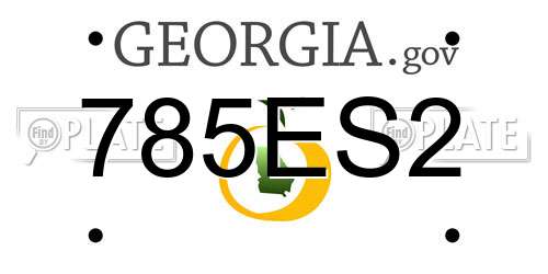 785ES2 Georgia License Plate