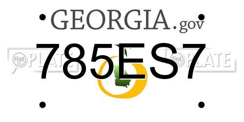 785ES7 Georgia License Plate
