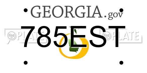 785EST Georgia License Plate