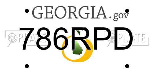 786RPD Georgia License Plate