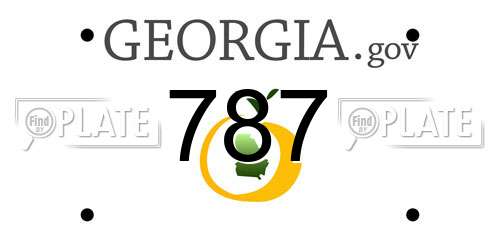 787 Georgia License Plate