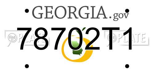 78702T1 Georgia License Plate