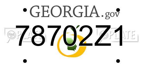 78702Z1 Georgia License Plate