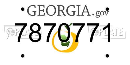 7870771 Georgia License Plate