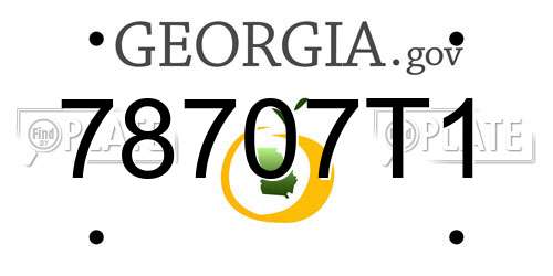 78707T1 Georgia License Plate