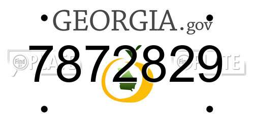 7872829 Georgia License Plate
