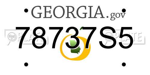 78737S5 Georgia License Plate