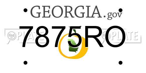 7875RO Georgia License Plate