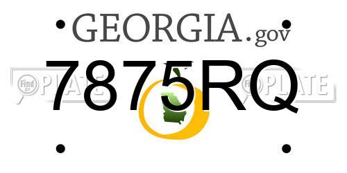 7875RQ Georgia License Plate