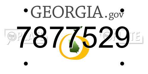 7877529 Georgia License Plate