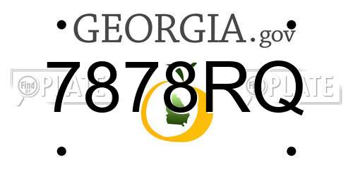 7878RQ Georgia License Plate